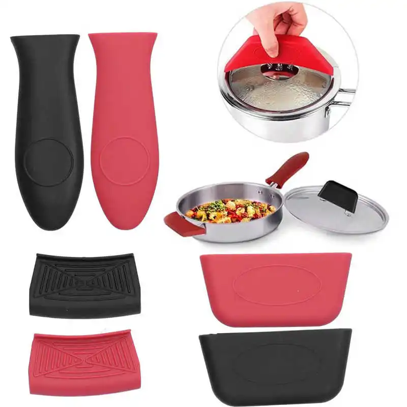 

6 шт./компл. горшок насадка ручки держатель утолщенная силиконовая анти-обжигающий комплект Кухня поставки творческий выпечки инструменты