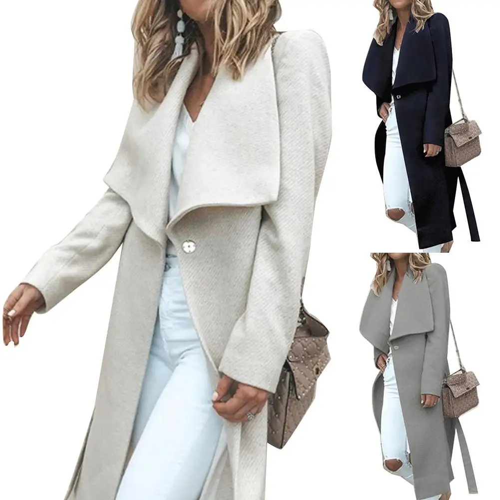 

cappotto donna Black Pink Ruffle Warm Winter Coat Women Turndown Long Coat Collar Overcoat Female Casual Autumn Outerwear abrigo
