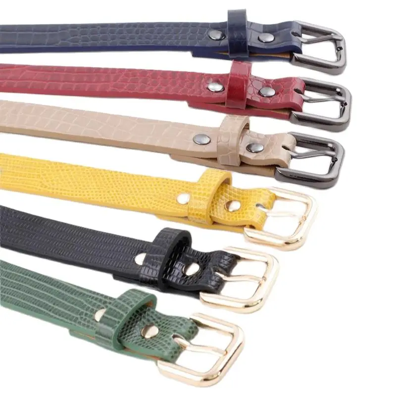 

2021 Women's Variety Belts Fashion All-match Crocodile Pattern Four Seasons Belts Two-color Buckle Denim Accessories Belts