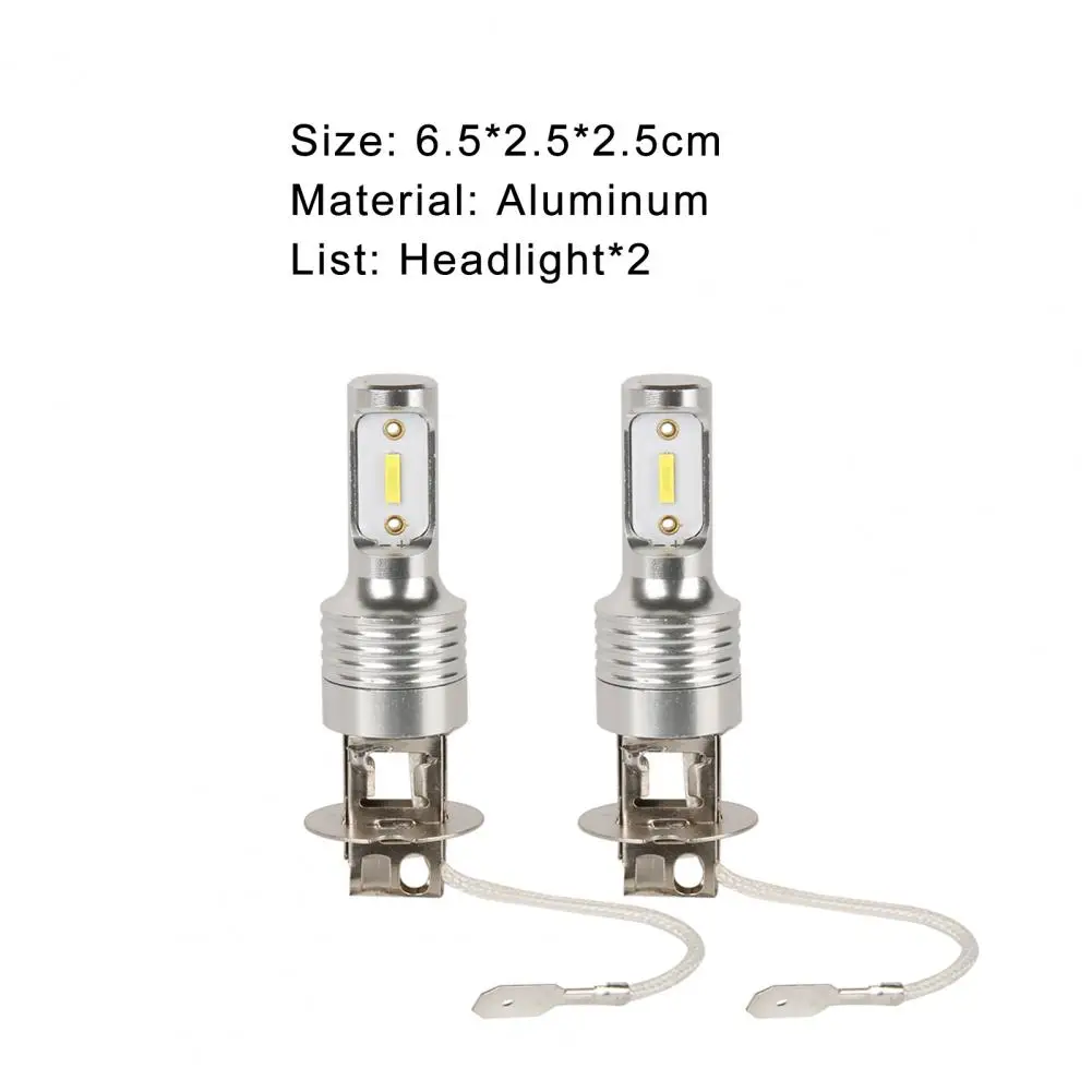 

2Pcs Powerful H3 LED Headlights Yellow Light High Brightness 30W IP67 Waterproof Lamps for Vehicles Car Accessories Goods