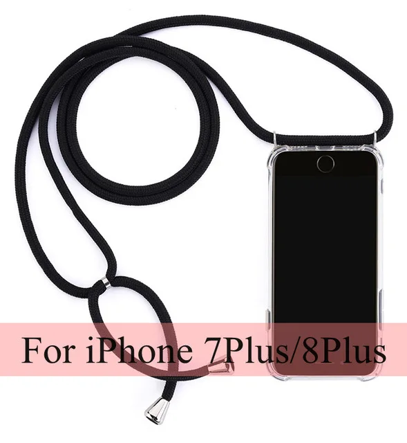 Чехол с шнурком и цепочкой для iphone 7, 8 plus, X, XS, оболочка, Кроссбоди, ожерелье, ремешок, чехол для телефона s, для iphone 7, P, 8, P, 7, 8 plus, X, XS, чехол - Цвет: 03 for iphone 7P 8P