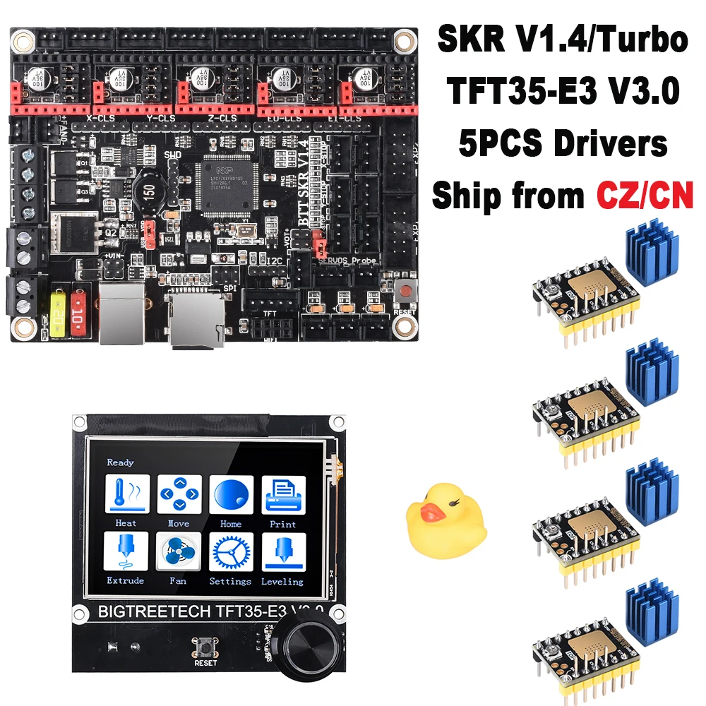 BIGTREETECH SKR V1.4 Turbo 32 битная панель управления + TFT35 E3 V3.0 сенсорный ЖК экран TMC2208 TMC2209 MKS