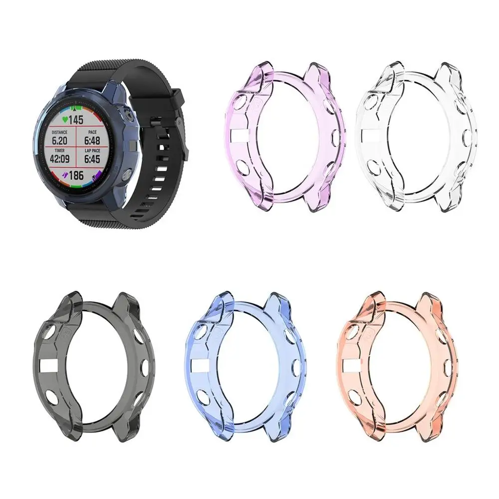 Мягкий кристально чистый ТПУ защитный чехол для Garmin Fenix 6 6S 6X защитная рамка