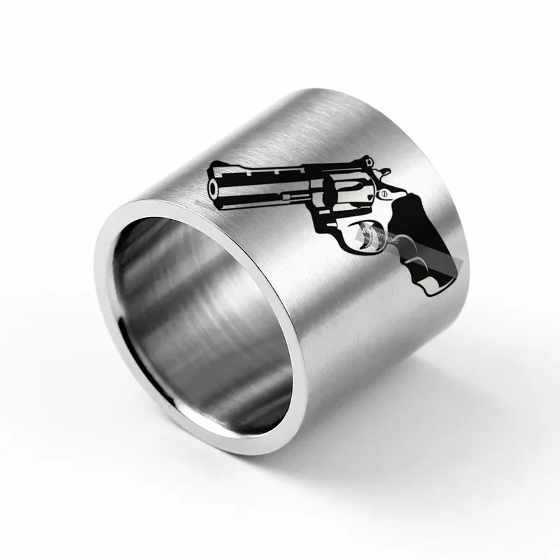 18 мм тусклый серебряный цвет винтажное титановое кольцо для мужчин