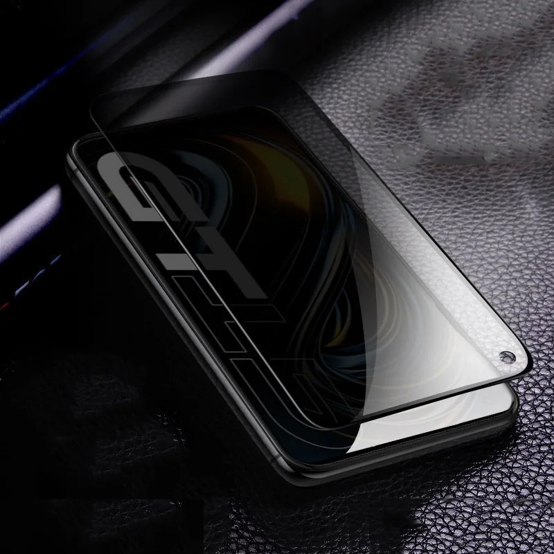 

New Upgrade Black Edge Silk Printing Privacy Screen Protector Anti-fingerprint Anti Spy Tempernd Glass Film For Realme GT Neo 2