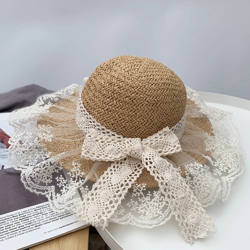 

Шляпа Соломенная женская для детей и взрослых, Панама в стиле кэжуал, Солнцезащитная Панама от солнца, с защитой от ультрафиолета, для девоч...