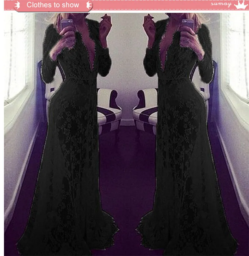 4XL макси платья для женщин с длинным рукавом Элегантное Длинное сексуальное