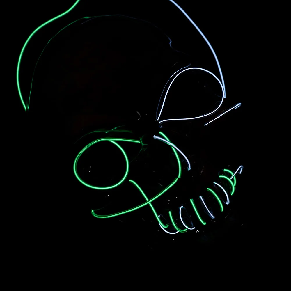 Светодиодная маска для Хэллоуина Судная ночь светящаяся в темноте страшная