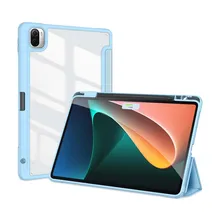For Xiaomi Pad 5 Pro Case Smart Sleeve Tablet Foldable Stand Holder Shockproof Transparent Protective Cover with Stylus Pen Slot