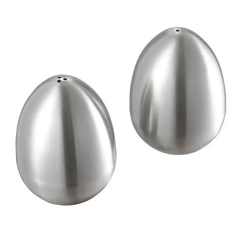 2 шт./компл. из нержавеющей стали в форме яйца Солонка и перечница с дырочками