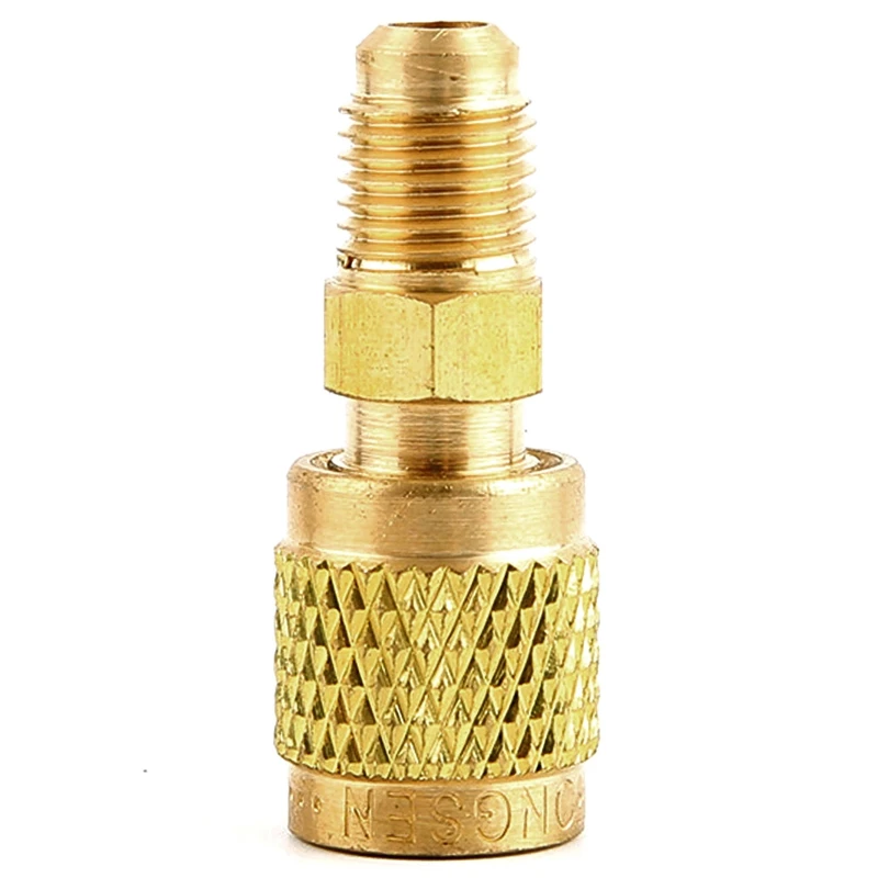 

Adapter Cable Hose Connector R22 R134A to R32 R410A Size 1/4 inch to 5/16 inch Air Conditioner Fluoride Tube Adapter