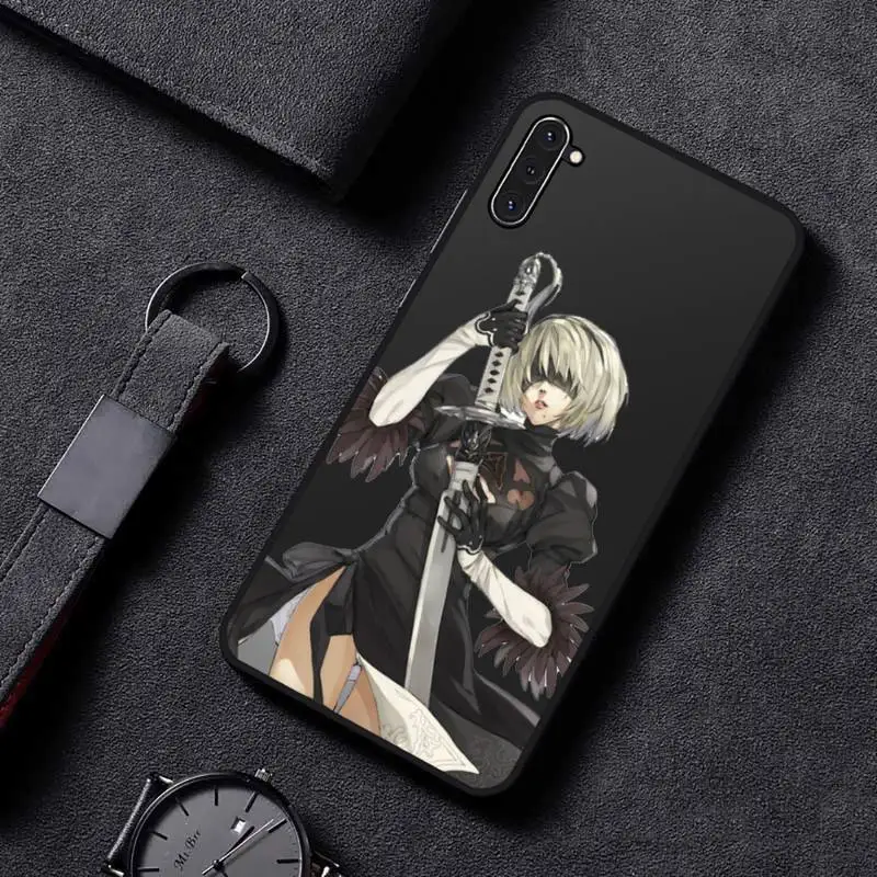 

Anime Nier Automata 2b Phone Case For Samsung A32 A51 A52 A71 A50 A12 A21S S10 S20 S21 Plus Fe Ultra