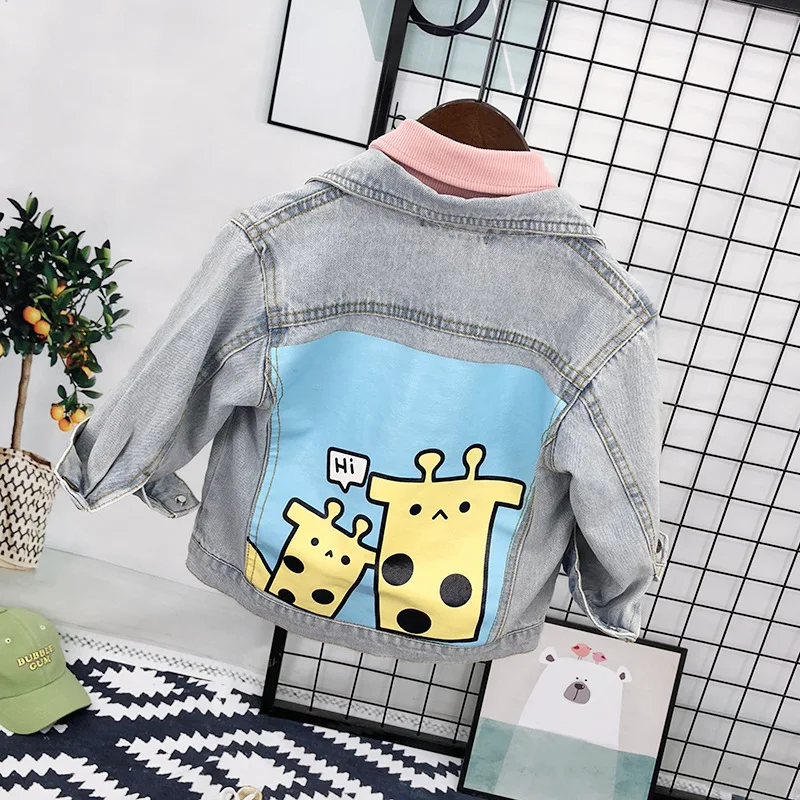 

2 3 4 5 6 7 Y Baby Boys Denim Jackets Spring Autumn New Children Casual Korean Jeans Coats Cartoon Print Fashion Jacket For Boy