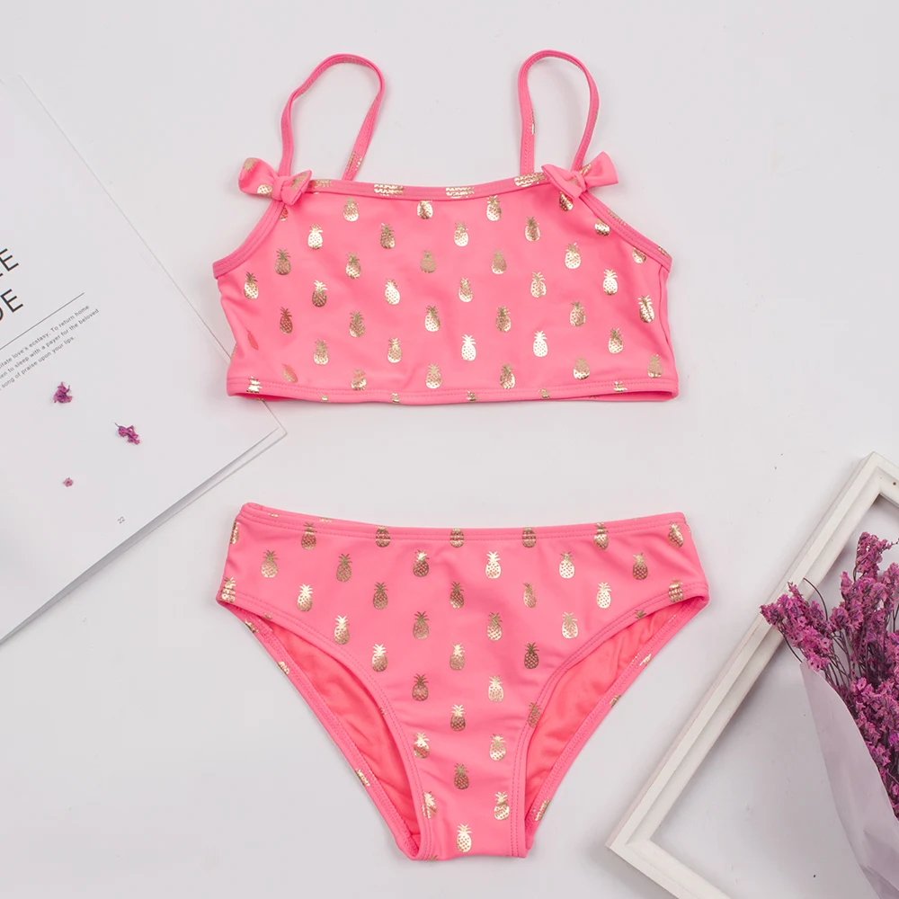 Бикини для девочек 2-8 лет разные модели детский купальник с оборкой летний