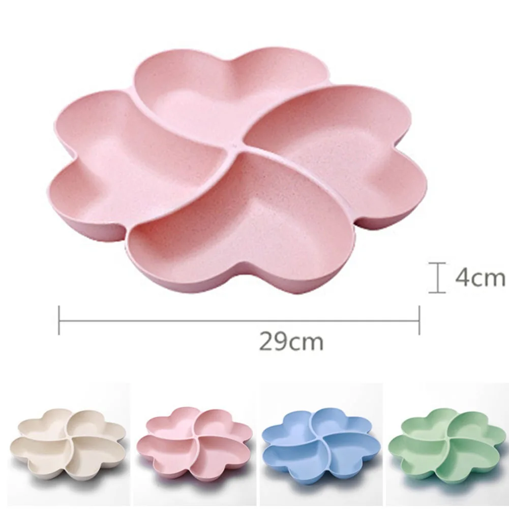 

Heart Shape Fruit Serving Tray Plate Candy Snacks Nuts Dish Bowl Box Container Tableware