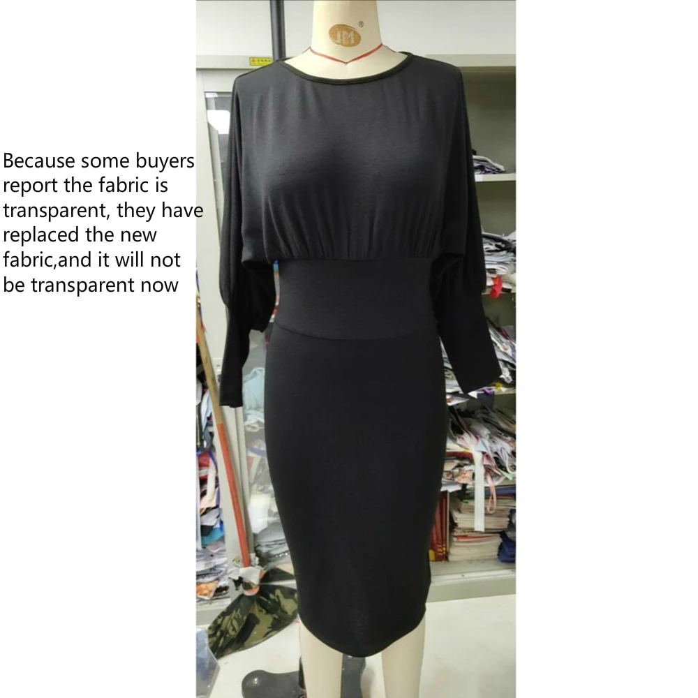

Zoulv 2020 Women's Vintage Lantern Sleeve Slim Solid Color Sheath Autumn Casual Party Elegant Pullover Knitting Elegant Dress