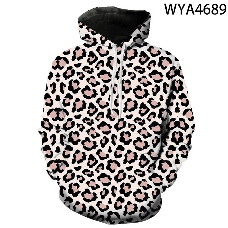 

Leopard Pattern Hoody 3D Printed Harajuku Women's Sweatshirt Oversized Hoodies For Male Female Pullover Leopard Print Casual Top
