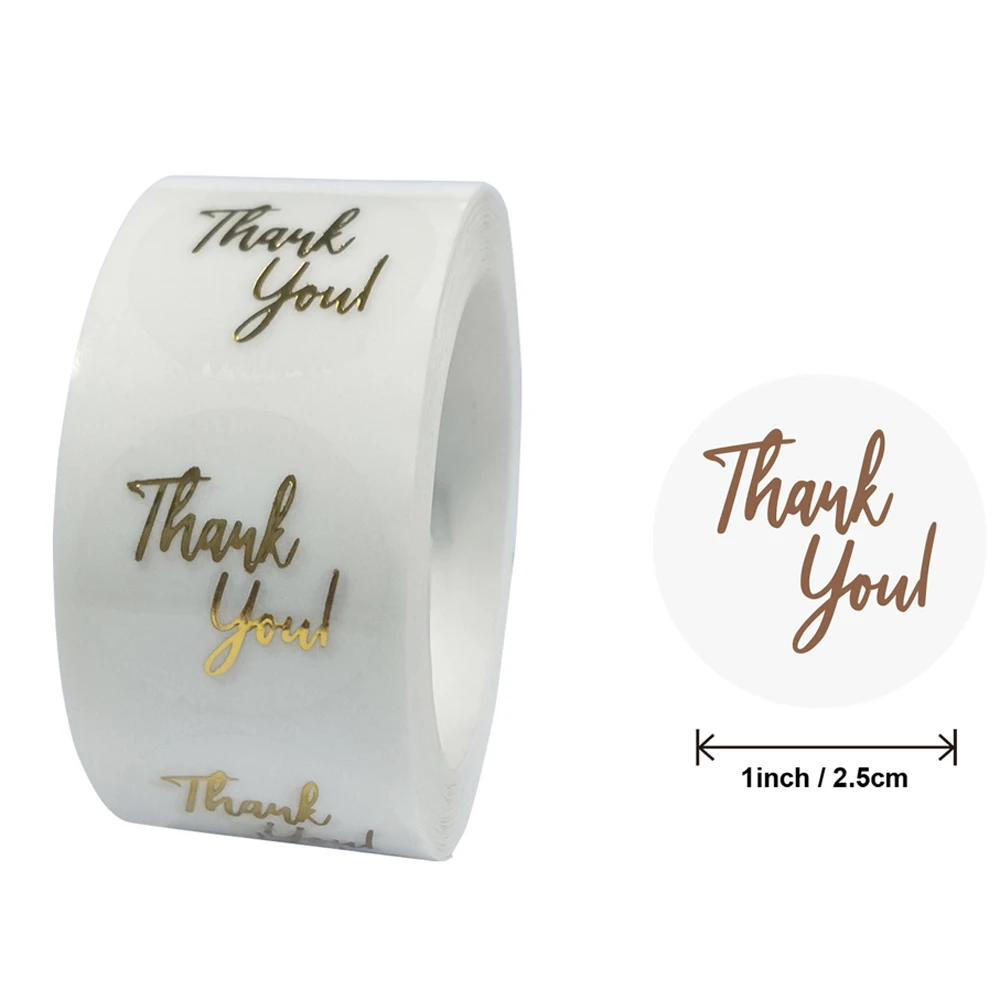 

100-500pcs Round Clear Merry Christmas Stickers Thank You Card Box Package Label Sealing Stickers Wedding Decoration Stationery