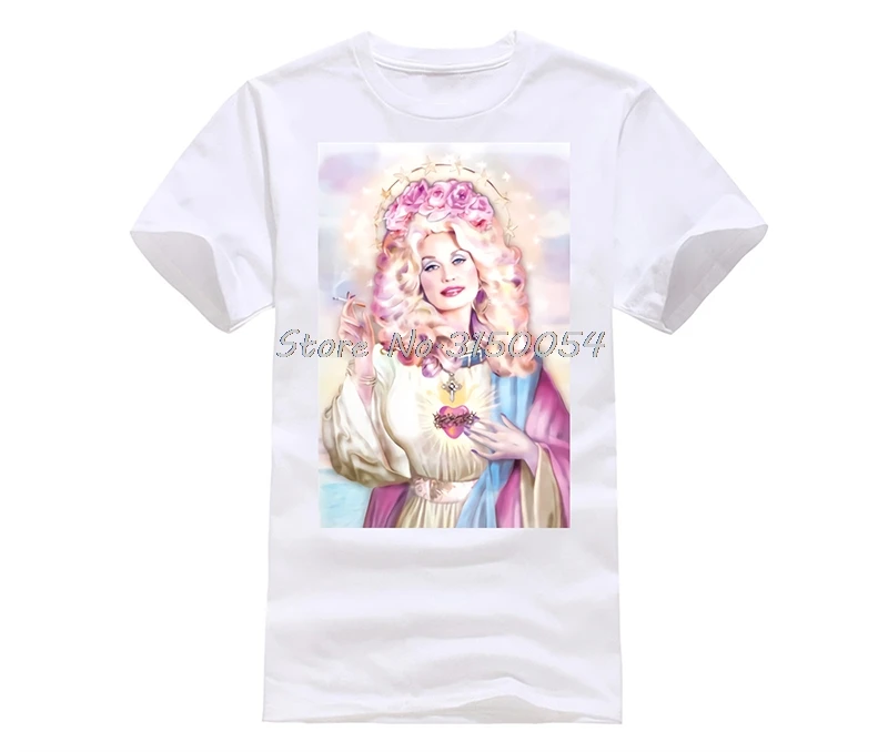 Футболка мужская с принтом Сен-Долли Партон крутая тенниска из хлопка