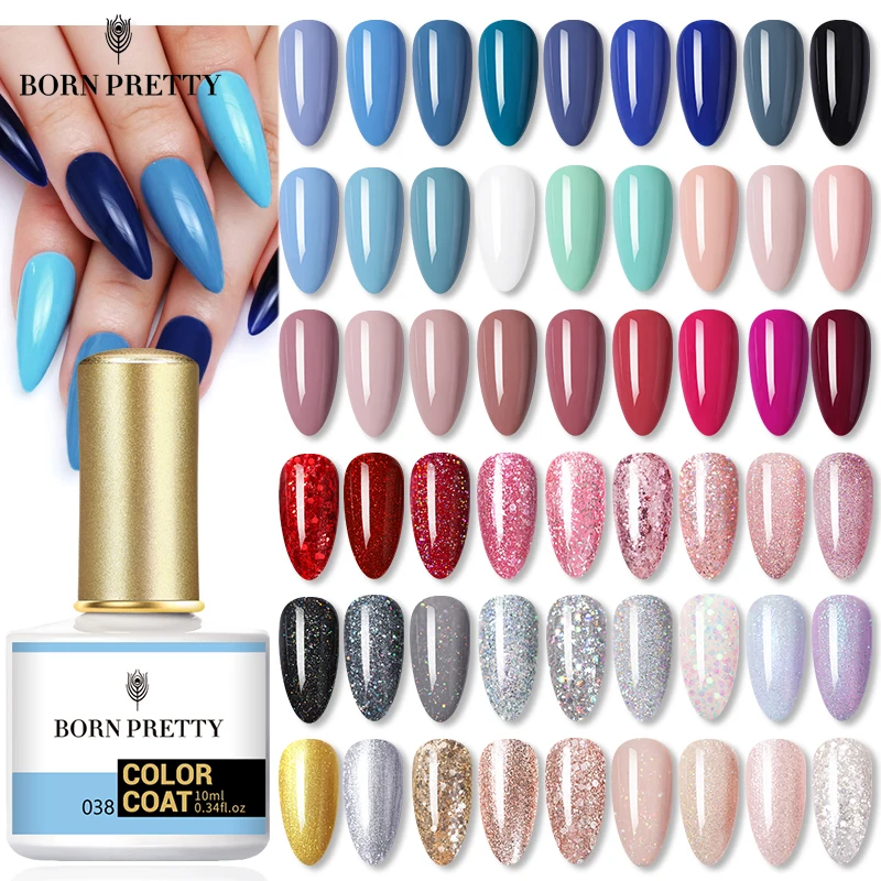 

BORN PRETTY 120Colors Gel Polish Nail Gel Varnish Blue Green Semi Permanent Gel Nail Polish for Nail Art Base Top Coat 10ml