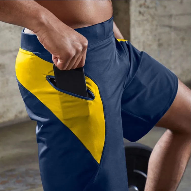 

new men's outdoor sports leisure fitness shorts running contrast stitching loose quick drying breathable beach pants