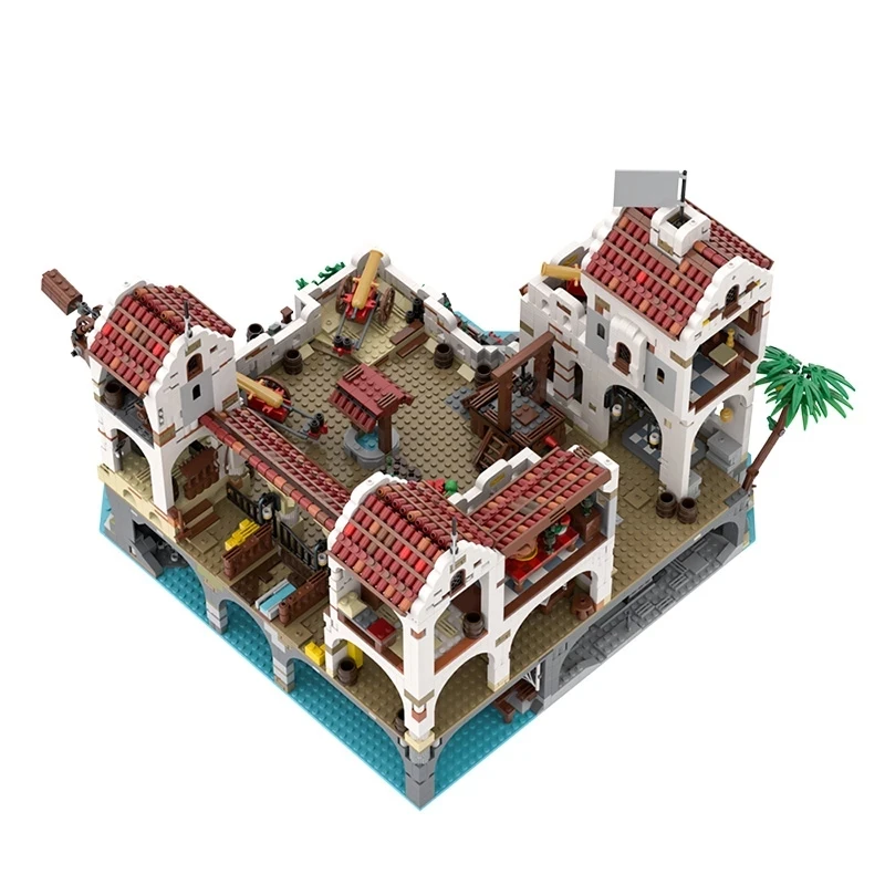 BuildMoc городские здания MOC пиратский залив кино замок архитектура набор