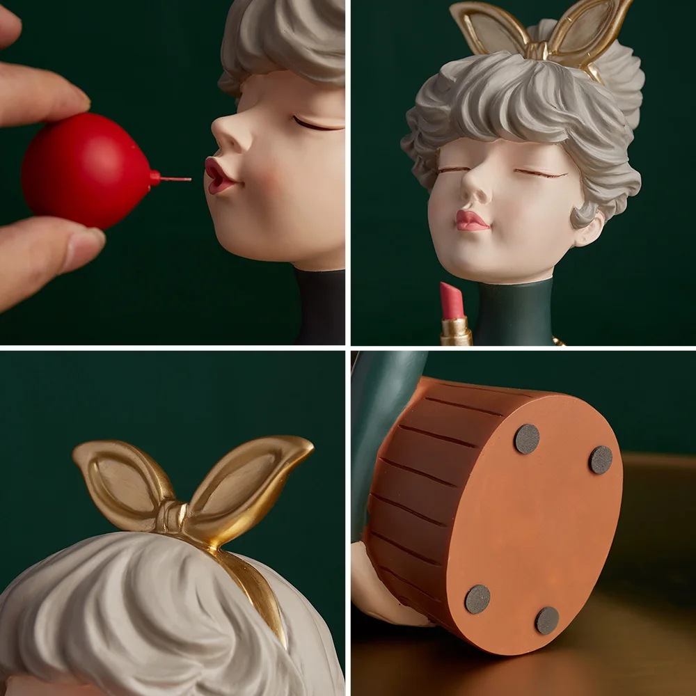 

Modern Sweet Moden Girl Tabletop figurines Art Wedding Birthday Home Decoration Accessories Fairy Gift table top decor ornaments