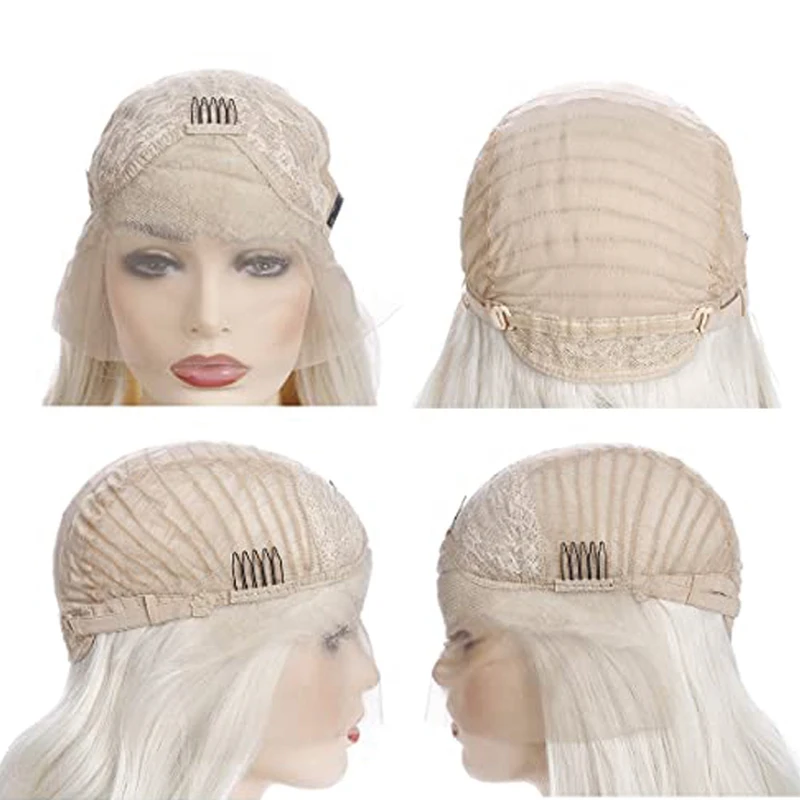

Synthetic lace front wig long straight blonde lace front wig Heat Resistant female wigs for women natural looking