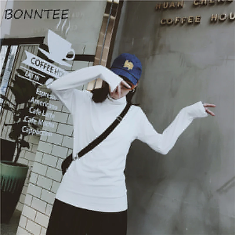 Футболка женская с длинным рукавом однотонная мягкая облегающая Повседневная в