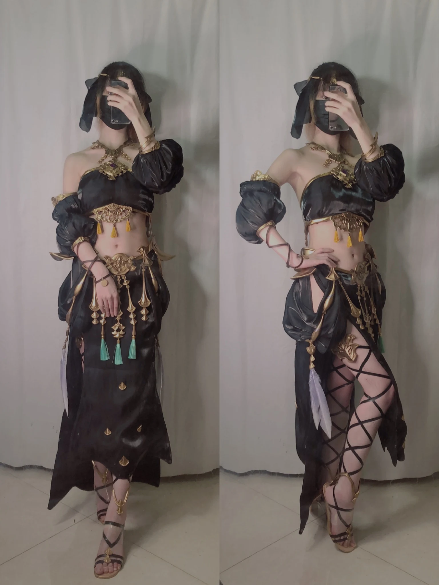 {CosAll} Custom made/size FF14 Final Fantasy XIV Dancer Cosplay Costume Hal...