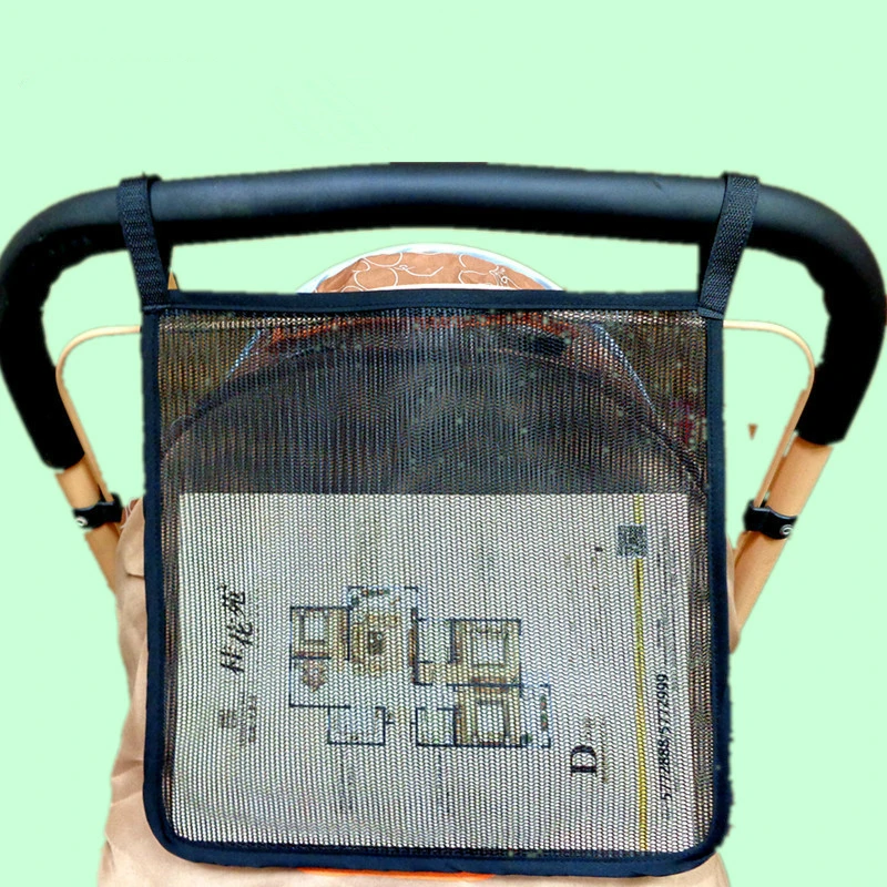 Универсальный размер органайзер для коляски черная Толстая Сетчатая Сумка все в