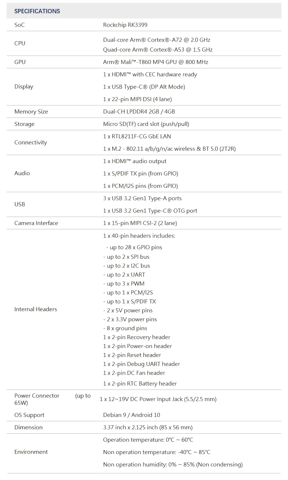 ASUS Tinker Board 2 Rockchip RK3399 на базе одного компьютера/SBC Поддержка Android 10/Ubuntu Tinkerboard2/Tinker2b -