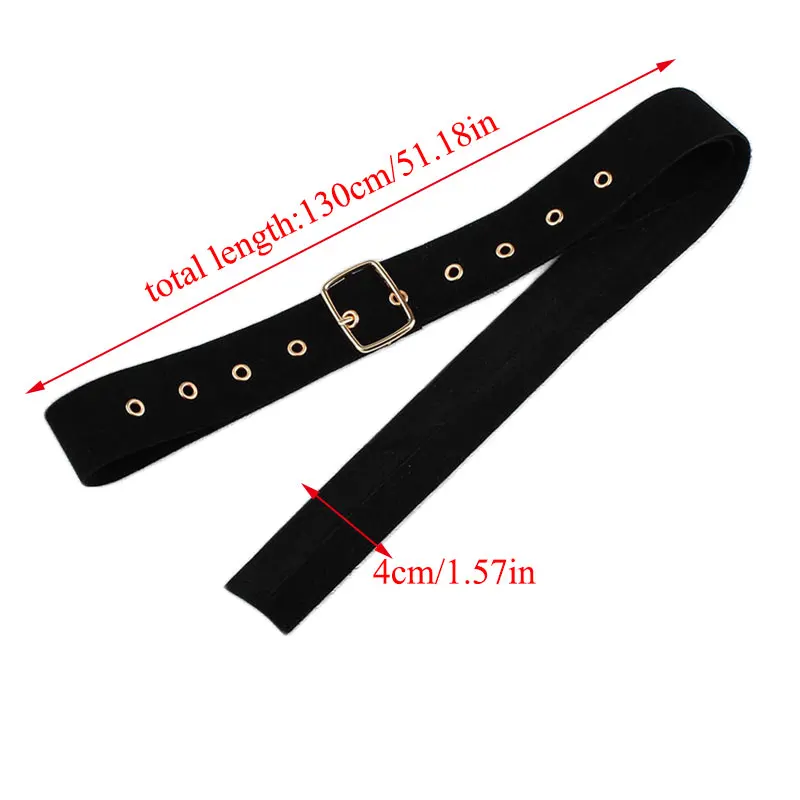

Women Casual Waist Belt Lady Fashion Adjustable Belt Solid Black Waist Strap Heart Round Square Metal Buckle Wide Waistbands