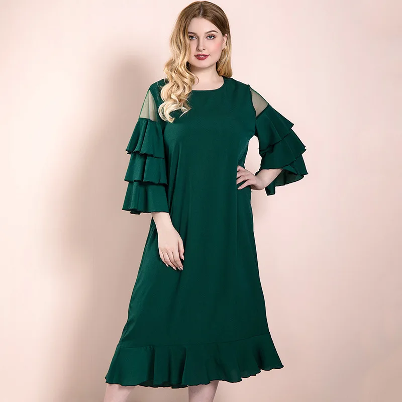 

Xl-4xl Summer Women'S Dress 2021 Solid Dress Long Vintage Maxi Party Beach Women Dresses Light Prom Large Plus Size Curv