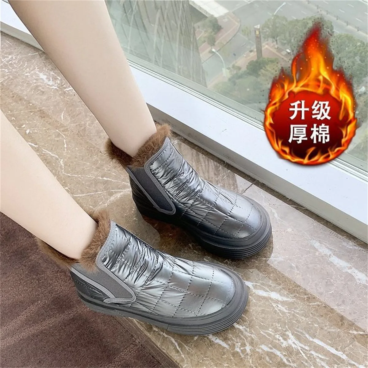 

Snow Boots Women's Winter New Leisure Plus Velvet Thickening Martin Boots Warm Trend Shoes Women