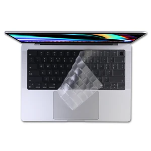 XSKN Ultra Thin Waterproof TPU Keyboard Cover for Macbook Pro 14.2/16.2 Inch A2442 A2485 M1 A2790 A2780 M2 Protector Skin Case