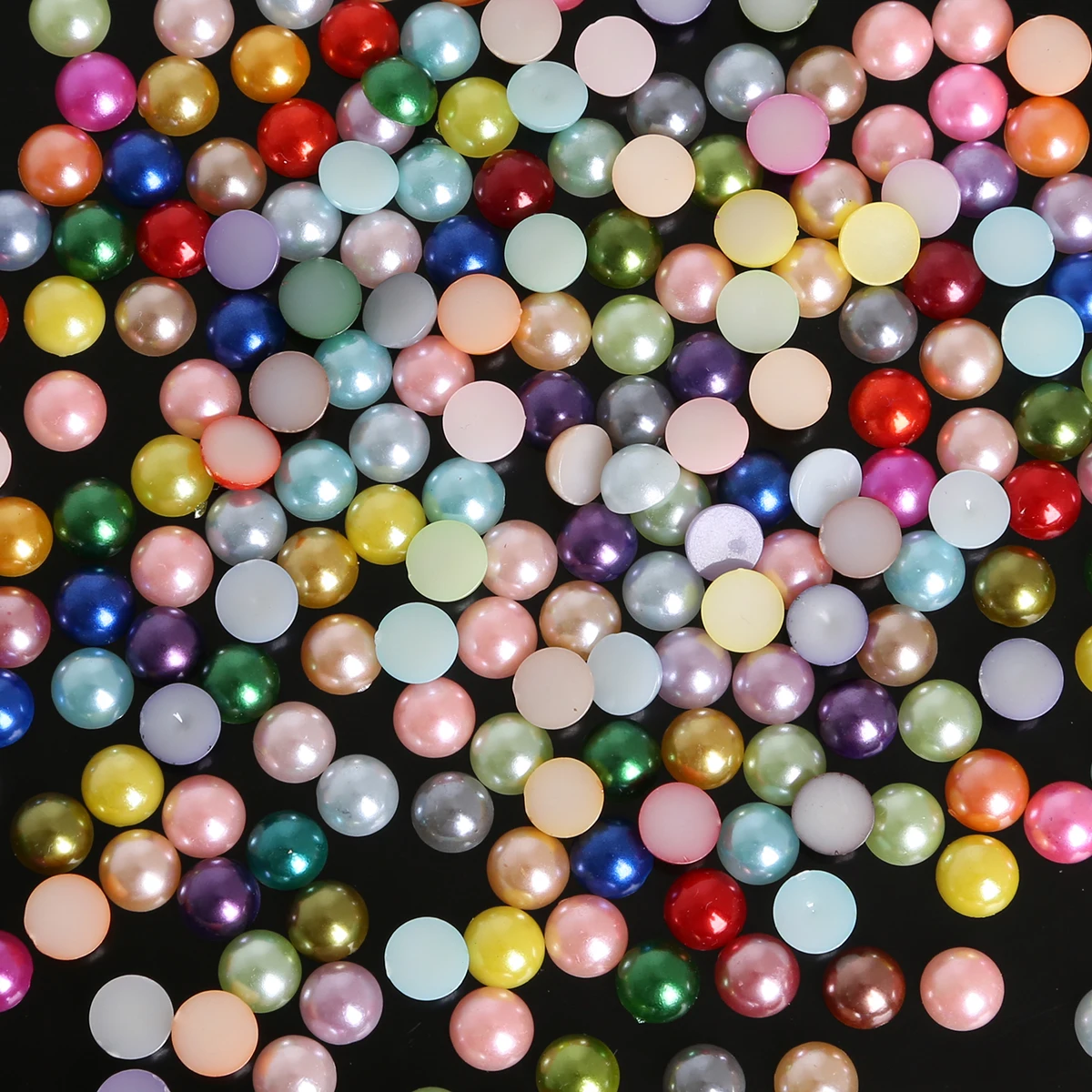 8 мм 200 шт/партия простые смешанные цвета полукруглые бусины Мода Имитация ABS