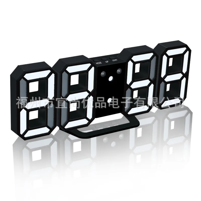 Настенные часы с цифровым светодиодным дисплеем 3d настенные для детской комнаты