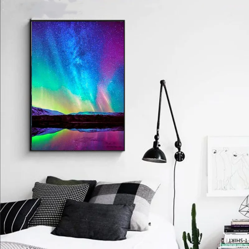 

5D DIY full round diamond painting embroidery starry sky aurora cross stitch diamond mosaic rhinestone home decoration gift