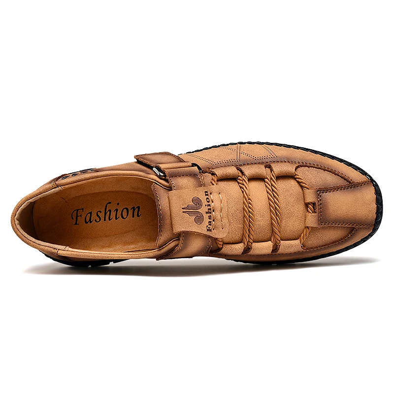 Size 47 Cow Split Leather shoes Men Casual Shoes Handmade men Loafers Autumn Moccasins zapatos de hombre | Обувь