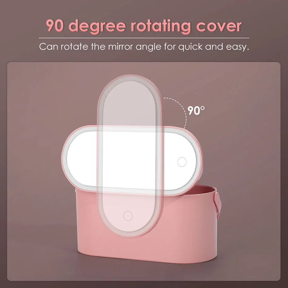 Светодиодный косметическое зеркало с светильник портативный светодиодный ящик