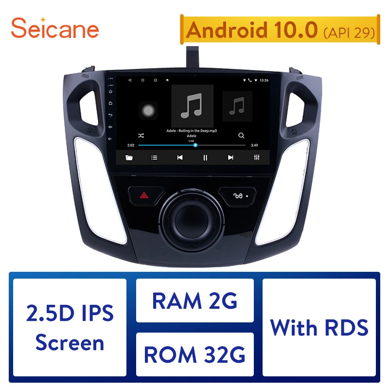 Seicane 9 дюймов Android 10 0 2.5D IPS экран автомобильное радио головное устройство для Ford Focus