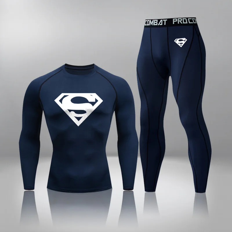 

New Men's Quick-Drying Sportswear Compression Long Johns Clothing Fitness Training Suit Thermal Underwear Leggings Sports Suit