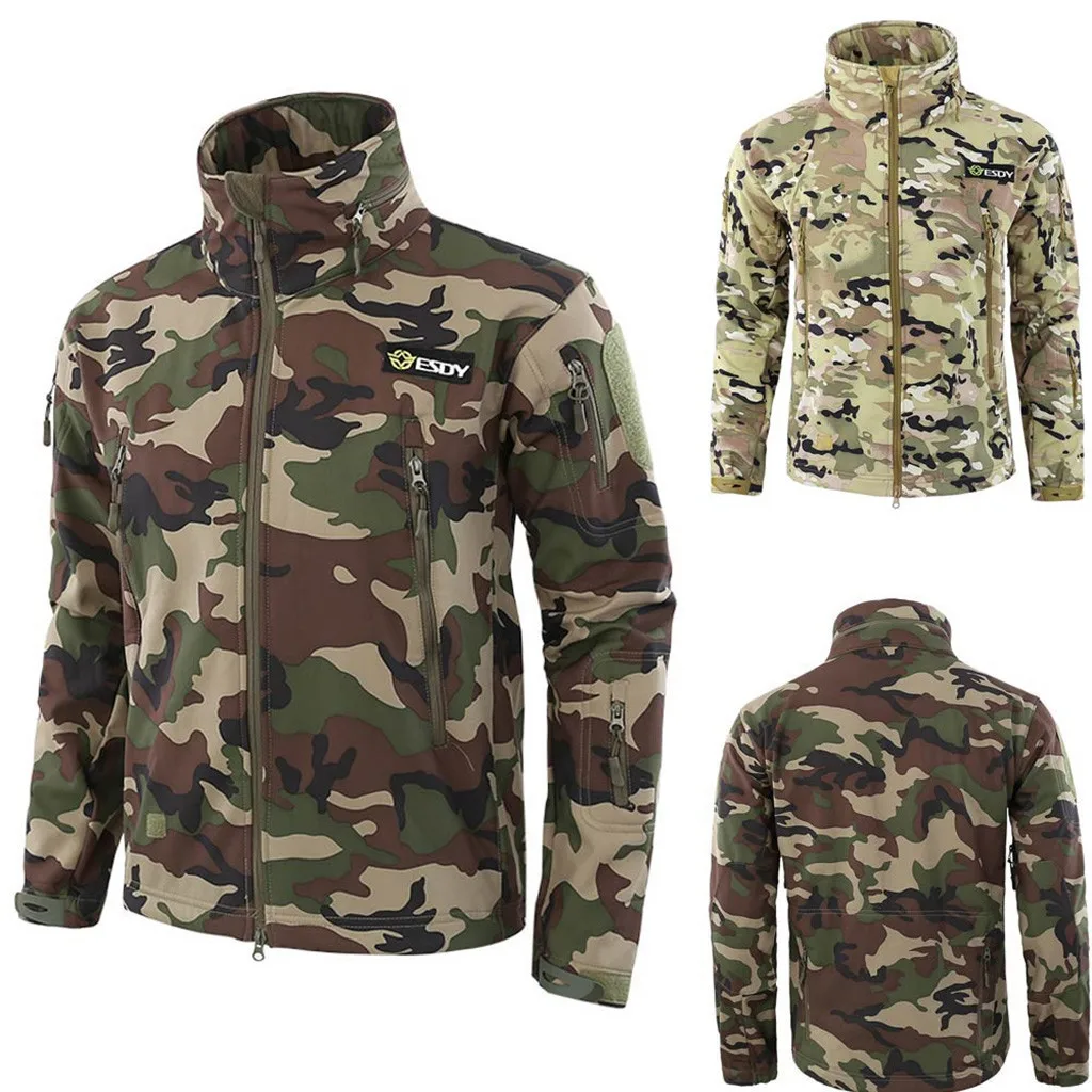 2019 армейская камуфляжная Мужская куртка военная тактическая зимние