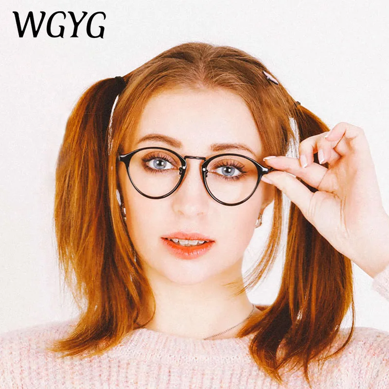 

WYGY Fashion Transparent round glasses clear frame Women Spectacle myopia glasses Men EyeGlasses Frame nerd optical frames clear