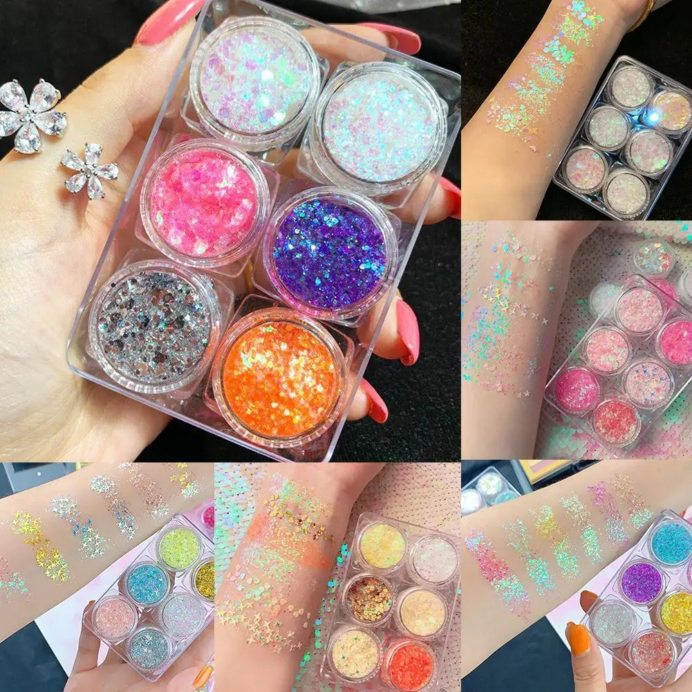 Алмазная фотография искусства ногтей Русалка Блестки кожа для глаз