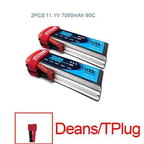 3S7000SoftCase-Deans 2 шт. DXF 2S 3S 4S 7,4 V 11,1 V 14,8 V 7000 мА/ч, 60C Lipo Батарея RC Запчасти жесткий чехол деканов/T для TRX 4 Багги автомобилей Самолет лодка - Цвет: 3S7000SoftCase-Deans