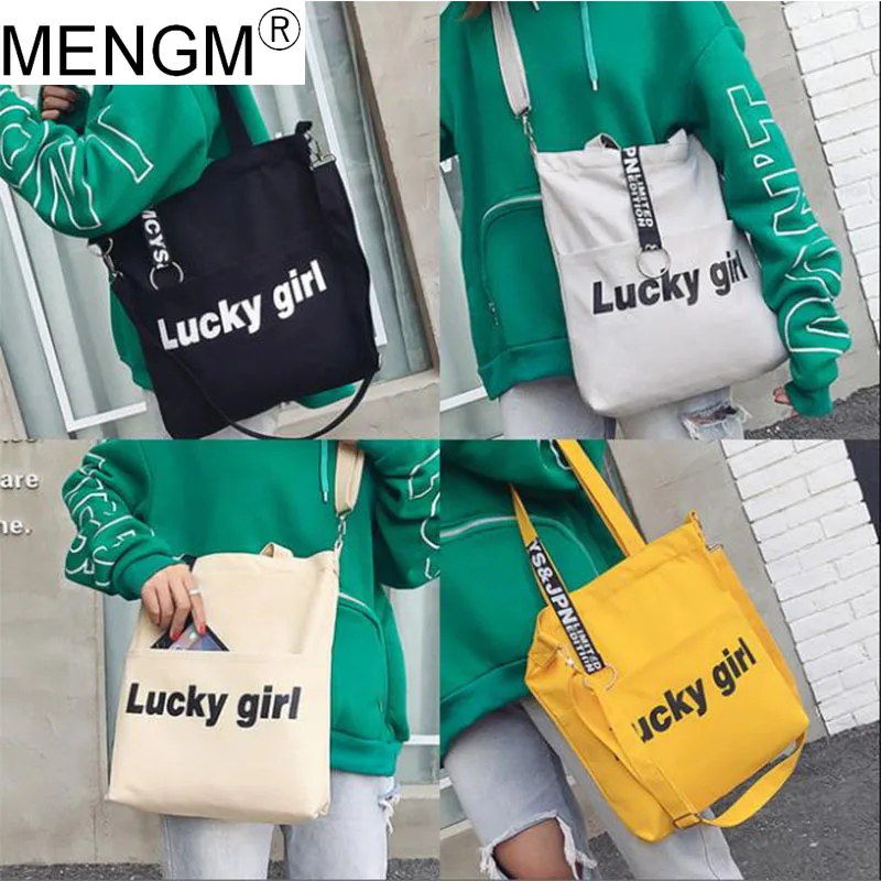 

MENGM модная сумка Lucky Girls сумка через плечо Холщовая Сумка для обуви сумка для покупок сумки на плечо для путешествий подарок на день рождения