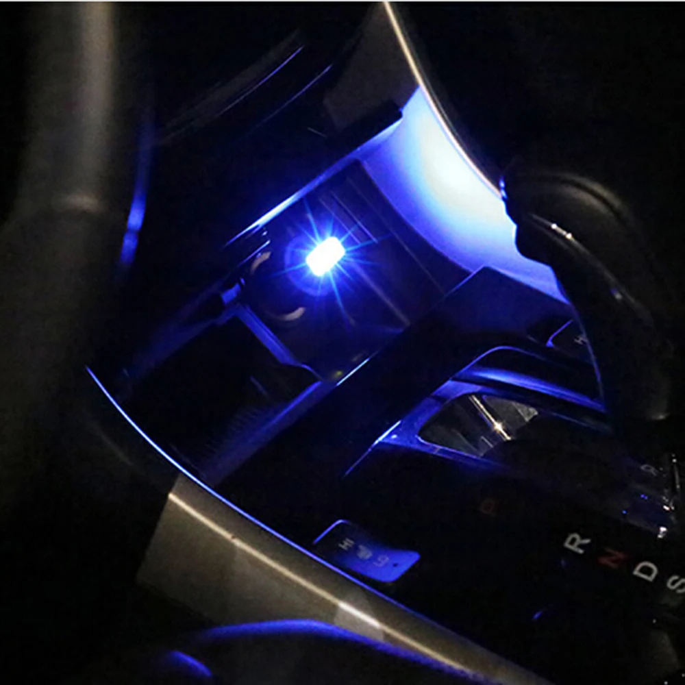 Автомобильный Универсальный светодиодный декоративный светильник с USB