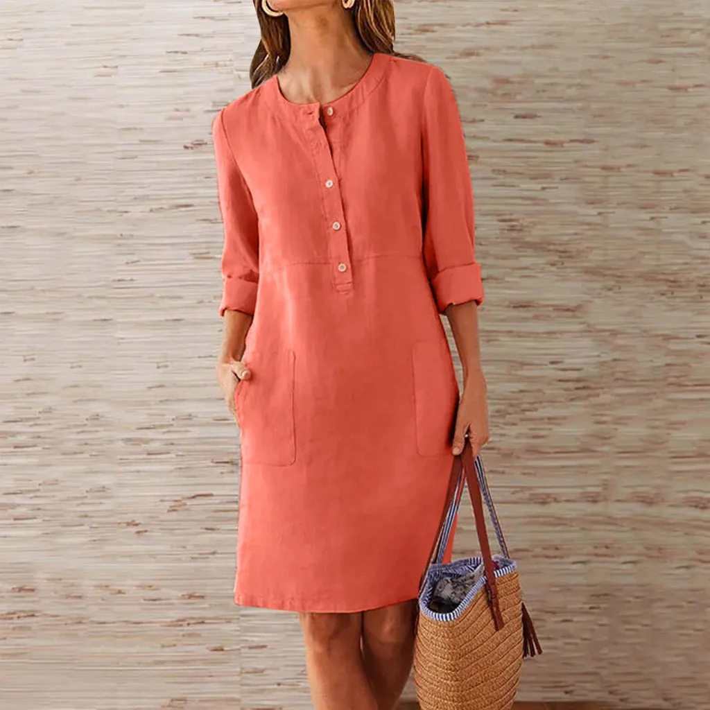 Женское Повседневное платье однотонное летнее больших размеров 5XL элегантные